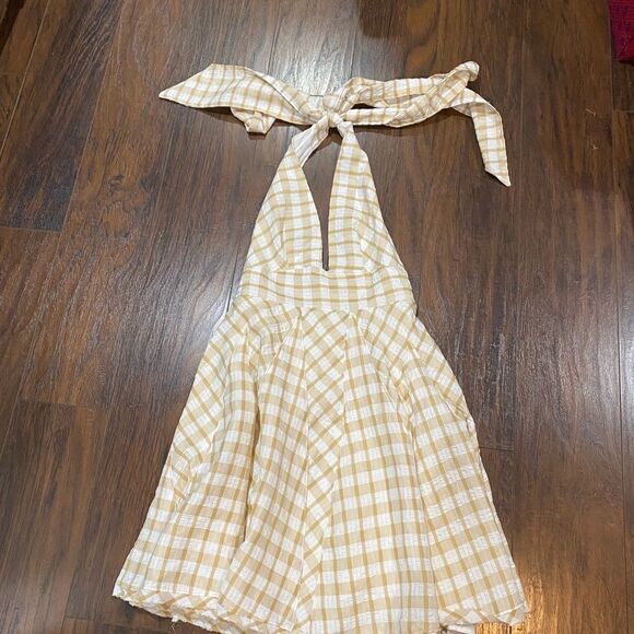 NWT Free People Do The Twist Mini Dress Tea combo Seersucker - Picture 6 of 10